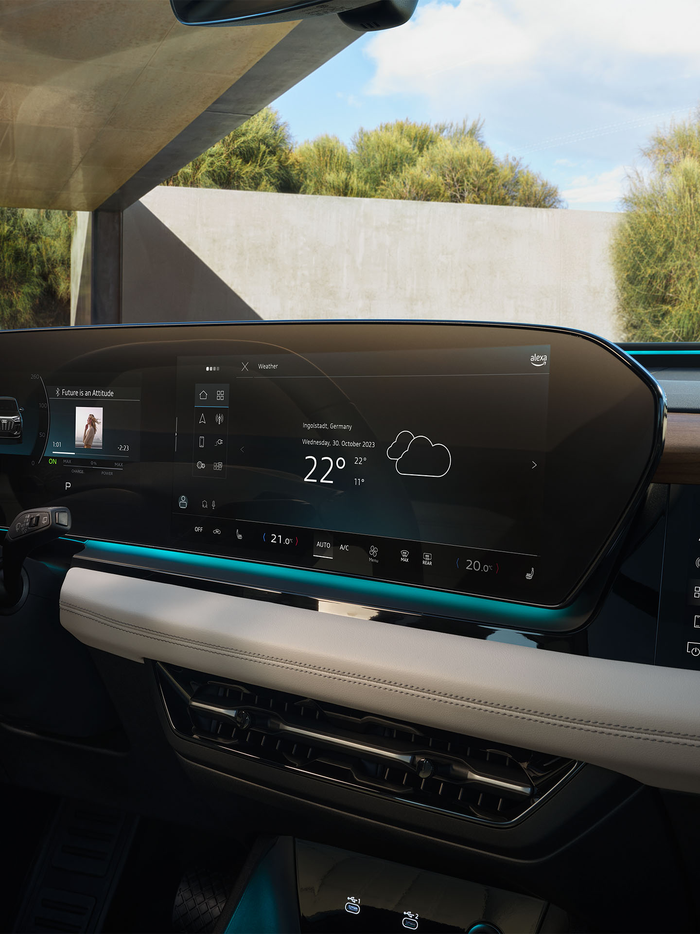 Apps op het MMI-scherm van de Audi Q6 e-tron